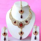 Indian Bridal Saree Jewelry Set Multicolor Stones NP-290