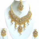 Indian Bridal Sari Jewelry Set Multicolor Stones NP-297