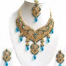 Indian Bridal Wedding Jewelry Set Multicolor Stones NP-298