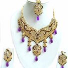 Indian Bridal Wedding Jewelry Set Multicolor Stones NP-301