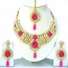 Indian Bridal Jewelry Necklace Set Multicolor Stones VS-1209