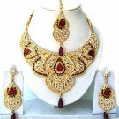 Indian Bridal Jewelry Necklace Set Multicolor Stones VS-1351