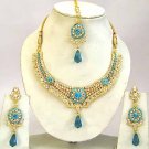 Indian Bridal Jewelry Necklace Set Multicolor Stones VS-1630