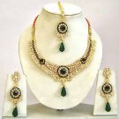Indian Bridal Jewelry Necklace Set Multicolor Stones VS-1633