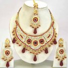 Indian Bridal Jewelry Necklace Set Multicolor Stones VS-1640