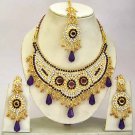 Indian Bridal Jewelry Necklace Set Multicolor Stones VS-1643