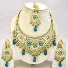 Indian Bridal Jewelry Necklace Set Multicolor Stones VS-1644