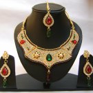 Indian Bridal Wedding Jewelry Set Multicolor Stones NP-345