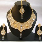 Indian Bridal Wedding Jewelry Set Clear color Stones NP-349