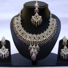 Indian Bridal Wedding Jewelry Set Maroon color Stones NP-354