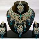 Indian Bridal Wedding Jewelry Set Blue color Stones NP-356