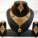 Indian Bridal Wedding Jewelry Set Multi color Stones NP-361