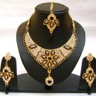 Indian Bridal Wedding Jewelry Set Multi color Stones NP-362