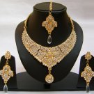 Indian Bridal Wedding Jewelry Set Clear color Stones NP-363