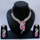 Indian Bridal Wedding Jewelry Set Pink color Stones NP-372