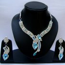 Indian Bridal Wedding Jewelry Set Sky Blue color Stones NP-375