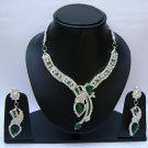 Indian Bridal Wedding Jewelry Set Green color Stones NP-377