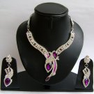 Indian Bridal Wedding Jewelry Set Purple color Stones NP-378