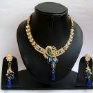 Indian Bridal Wedding Jewelry Set Blue color Stones NP-388
