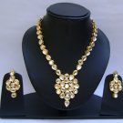 Indian Bridal Wedding Jewelry Set Clear Diamond Stones NP-393
