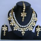 Indian Bridal Wedding Jewelry Set Diamond and Pearl NP-426