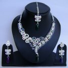 Indian Bridal Wedding Jewelry Set Diamond and Multicolor stones NP-430