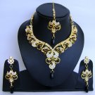 Indian Bridal Wedding Jewelry Set Diamond and Black color stones NP-439