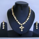 Indian Bridal Wedding Jewelry Set Diamond and Clear color stones NP-458