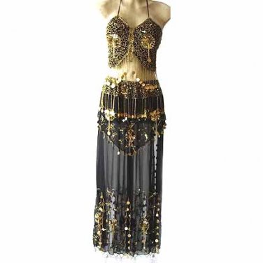 Belly Dance Costume Dress D Black
