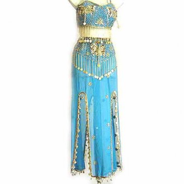 Belly Dance Costume Dress C Light Blue