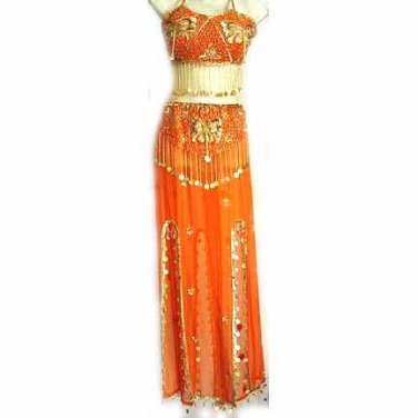 Belly Dance Costume Dress C Orange