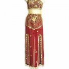 Belly Dance Costume Dress C Maroon