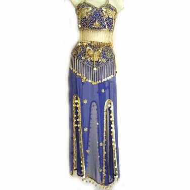 Belly Dance Costume Dress C Blue