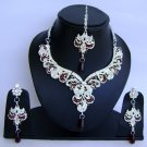 Indian Bridal Wedding Jewelry Set Diamond and Maroon color stones NP-462