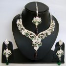 Indian Bridal Wedding Jewelry Set Diamonds and Multicolor stones NP-467