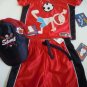 NEW Lazoo Boy's Soccer Outfit 3 pc. set with cap 24 M