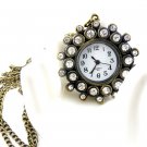 swarovski crystals Pocket watch Necklace BZ9