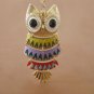 Beautiful color black eyes owl necklace