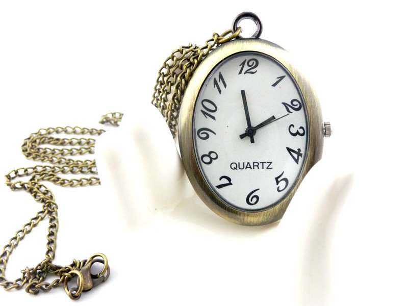 Egg pocket watch necklace