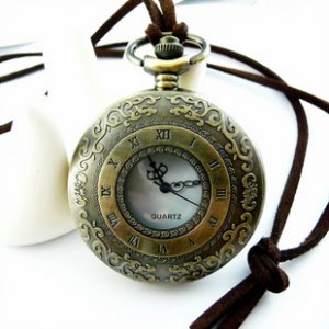 Large Roman Numerals Pocket Watch Necklace