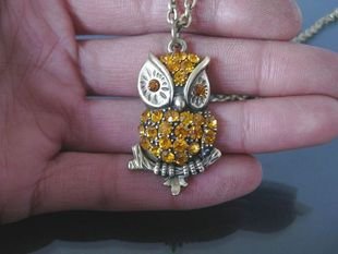Swarovski Crystal Owl Necklace BZ12