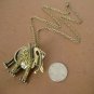 Three-dimensional elephant necklace