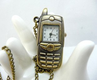 Mobile phone pocket watch necklace