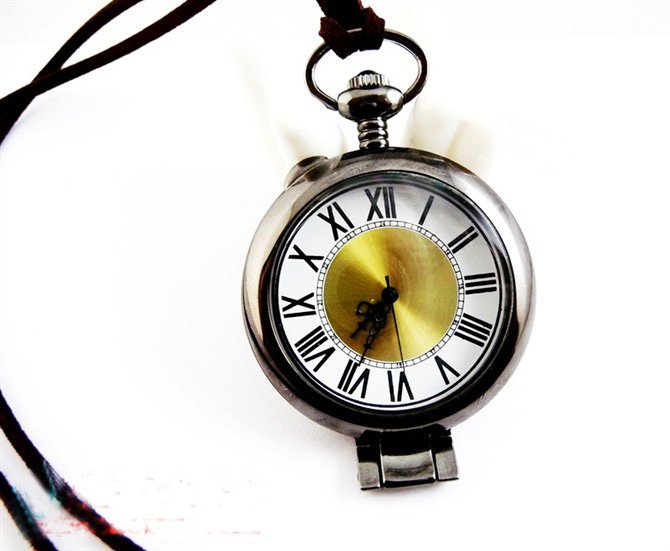 Magnifying glass, pocket watch necklace round section