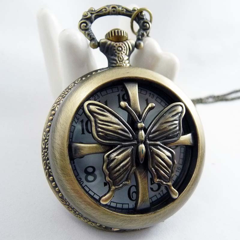 Butterfly Necklace pocket watch BZ28