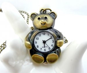 Panda pocket watch necklace