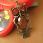 Transparent belly owl necklace
