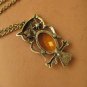 Transparent belly owl necklace