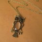 Transparent belly owl necklace