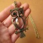 Transparent belly owl necklace